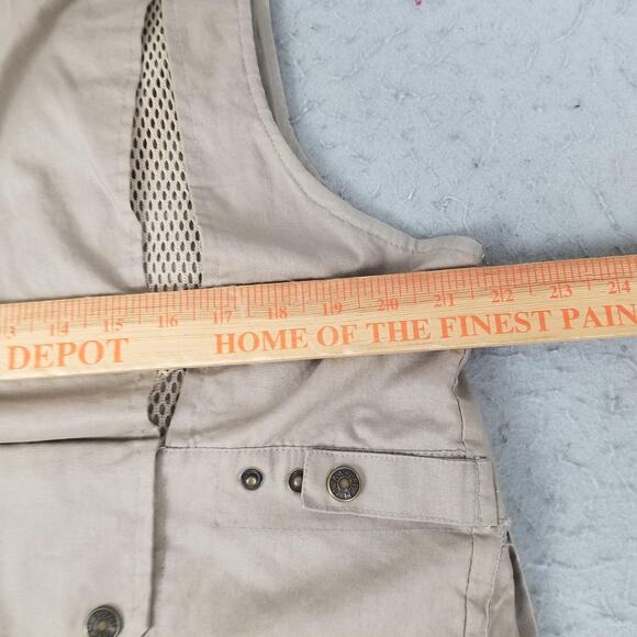 Humvee Vest Mens XS Khaki Safari Fishing Photo Travel Multi Pocket Utility - Picture 15 of 16